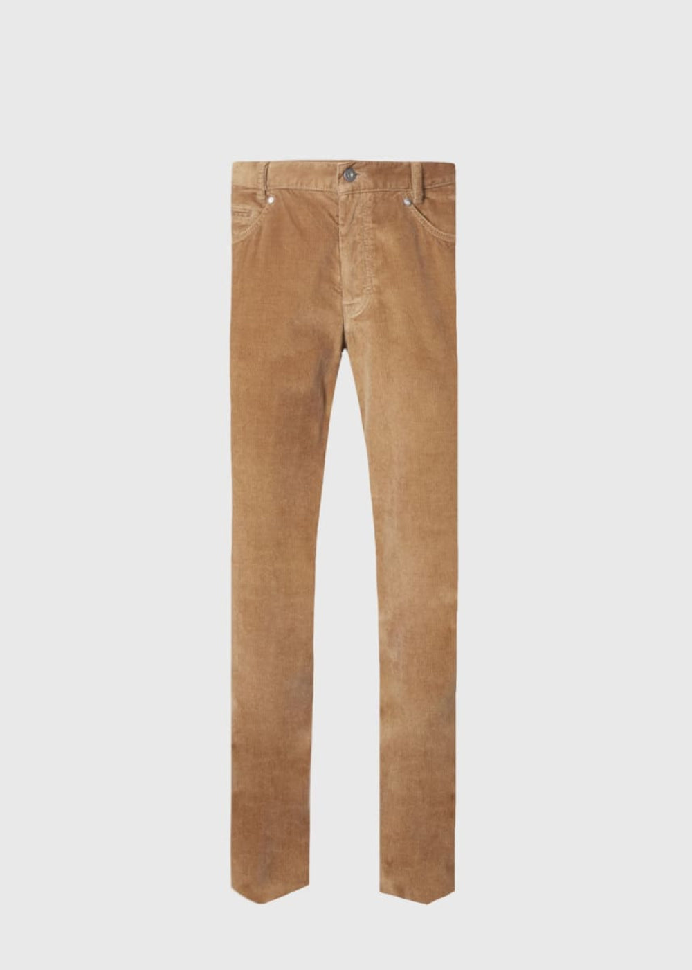 Classic Five-Pocket Corduroy Trouser - Camel - 38 - Trouser