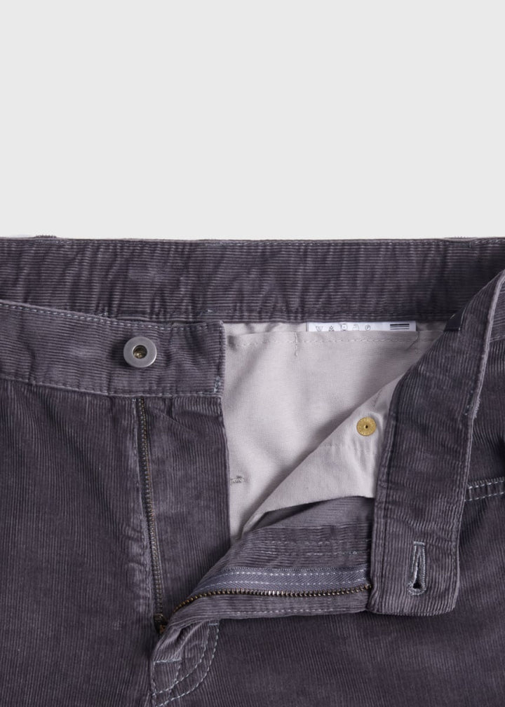 Classic Five-Pocket Corduroy Trouser - Grey - 42 (Long) - Pants