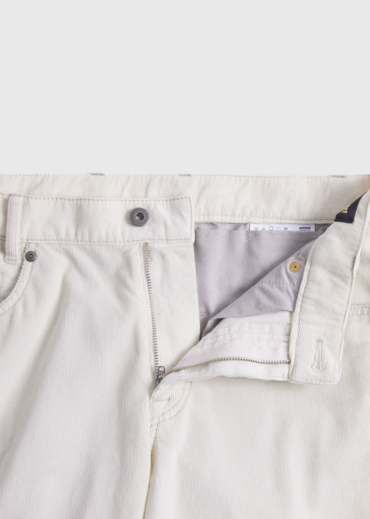 Classic Five-Pocket Corduroy Trouser - Ivory - Pants