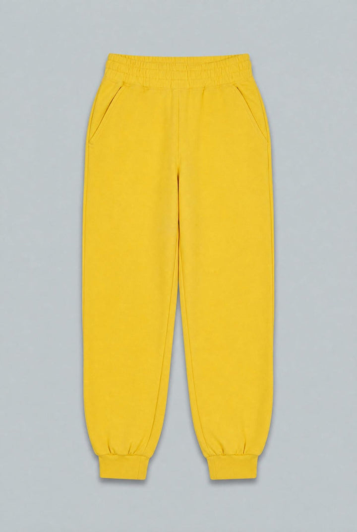 Classic Joggers With Cuffs - Yellow - Joggers