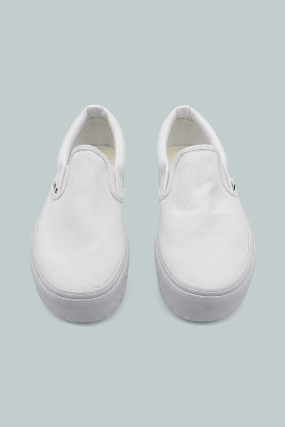Classic Slip-On Platform Shoes - True White - 5 - Loafers