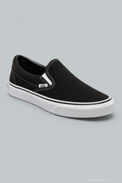 Classic Slip-On Shoes - Black - M7/W8.5 - Loafers