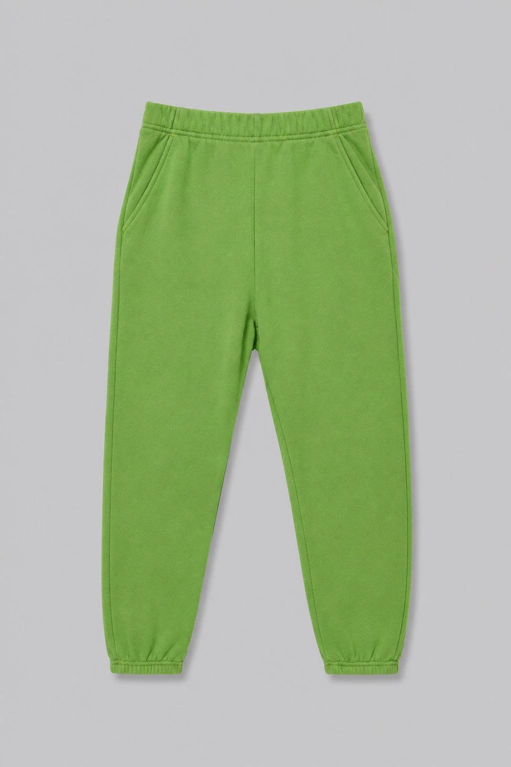 Classic Sweatpants With Contrast Stitch - Green - Sweatpant