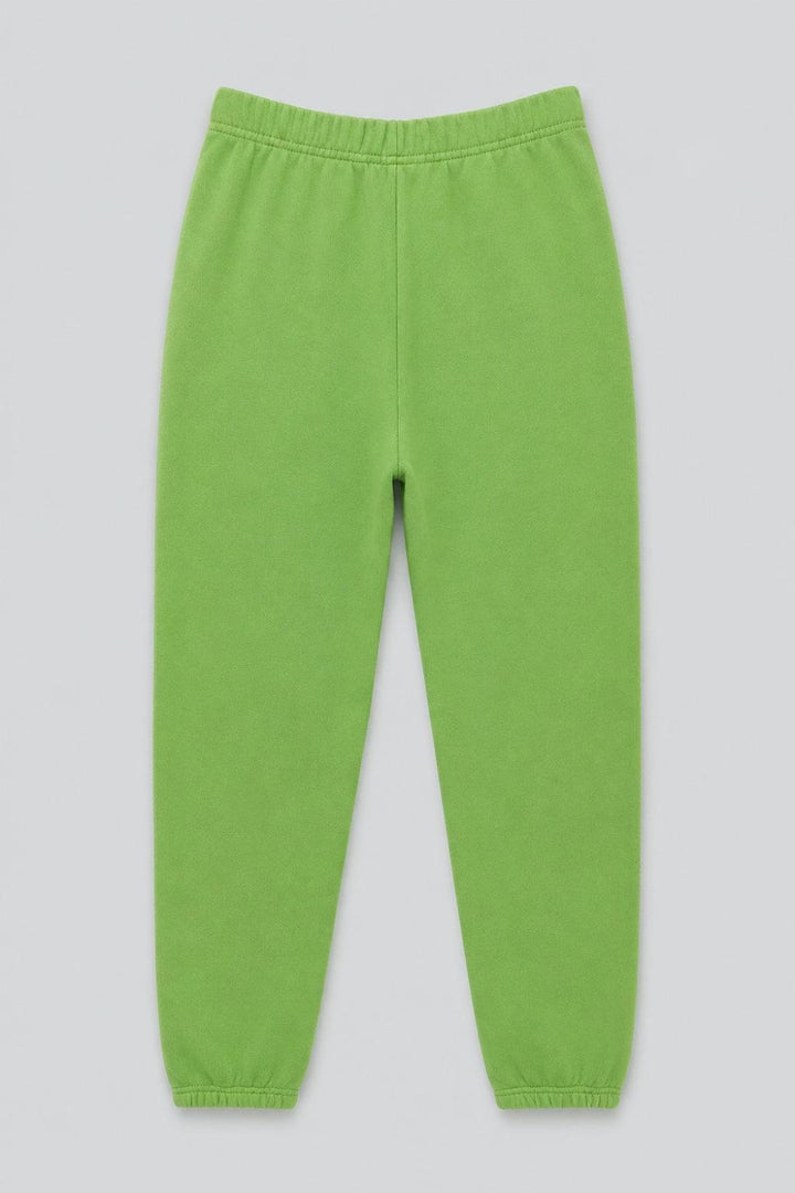 Classic Sweatpants With Contrast Stitch - Green - Sweatpant