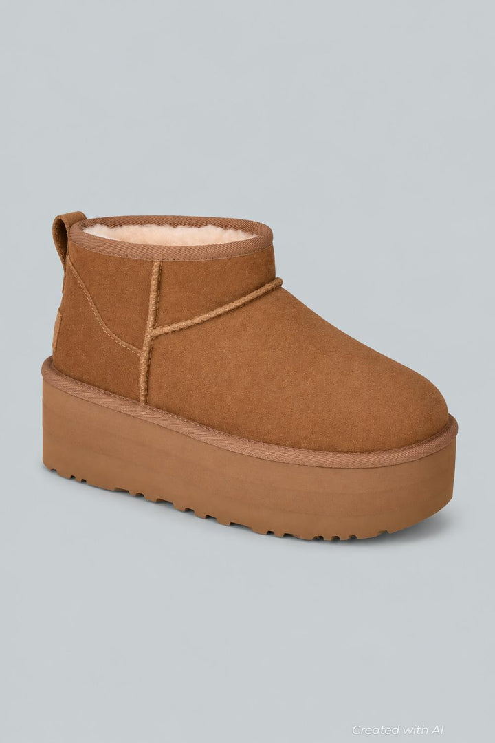 Classic Ultra Mini II Platform Women’s Boots - Chestnut - 8 - Boots