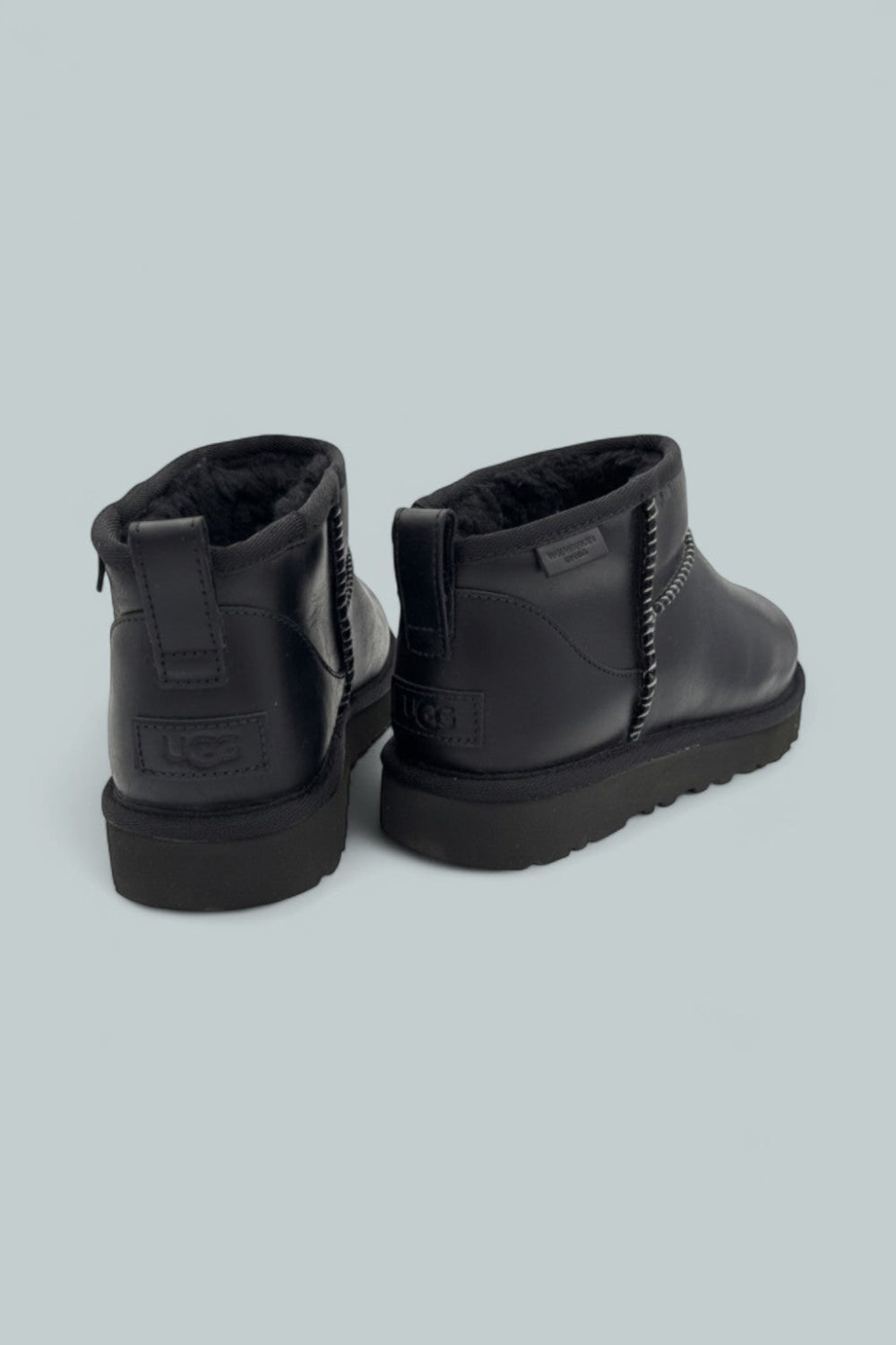 Classic Ultra Mini Leather Ankle Boots - Black - 8 - Boots