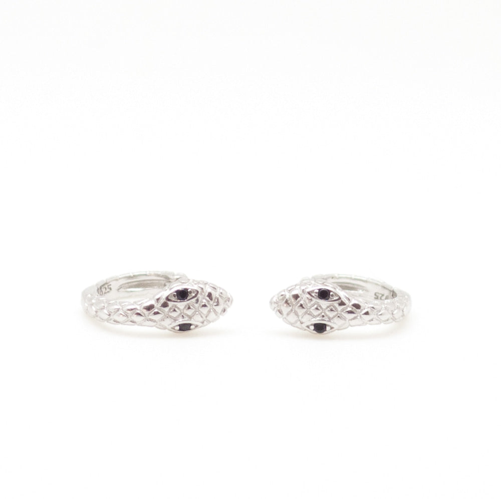 Cleo Huggies ~ Salty Pendants - 925 Sterling Silver - One Size - Earrings
