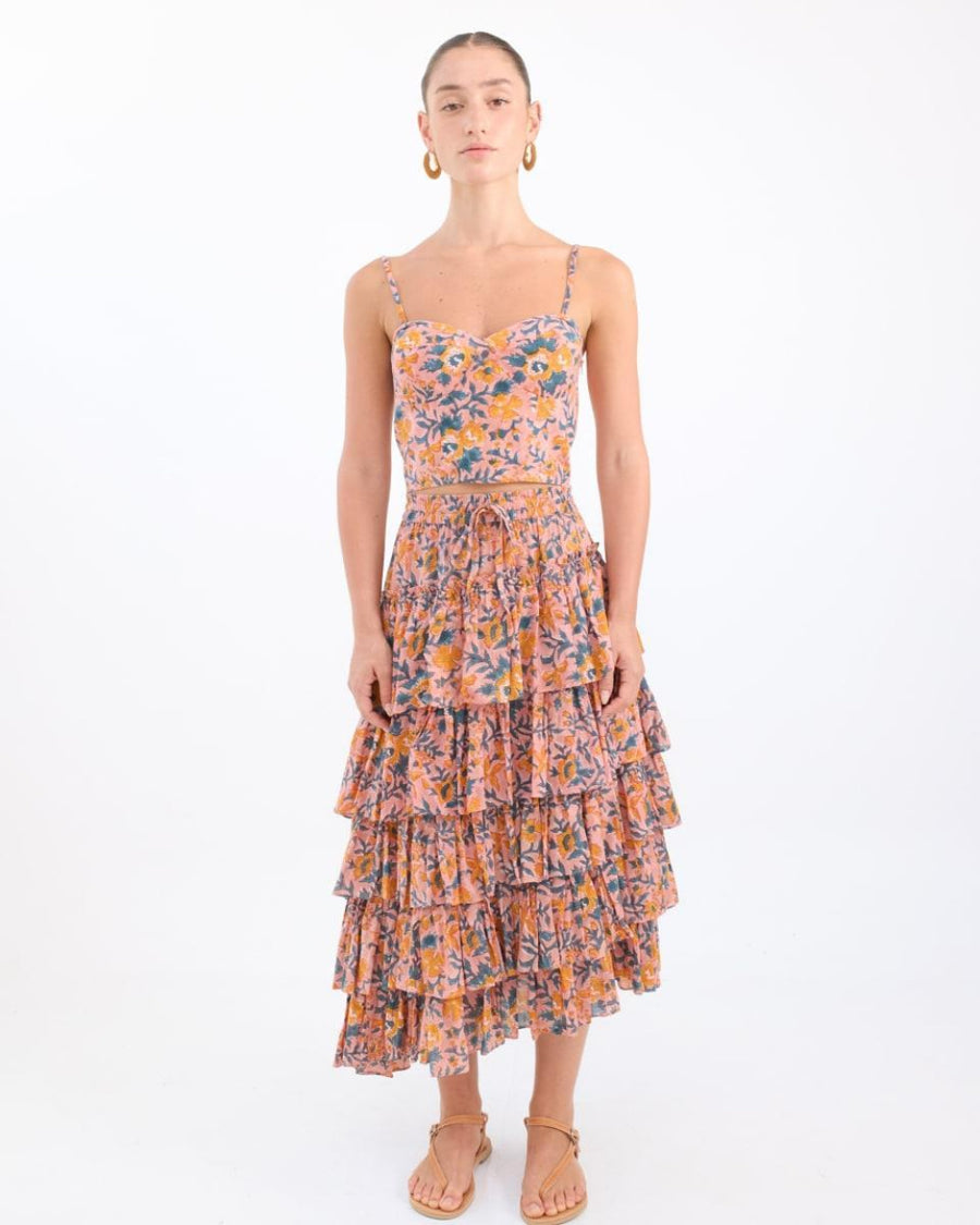 Cleo Skirt - Pink Blossoms - Skirt