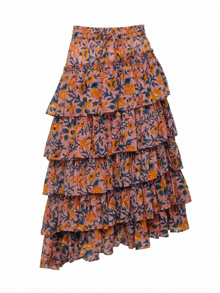 Cleo Skirt - Pink Blossoms - Skirt