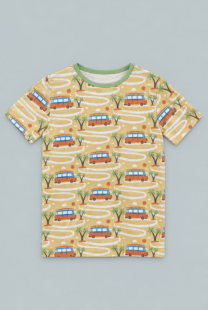 Big Kid Pajama Short Sleeve - Surf Van