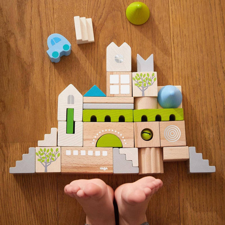 Coburg 28 Piece Wooden Building Blocks - ’Wooden Toy - Baby Kids Kids Adult Baby’