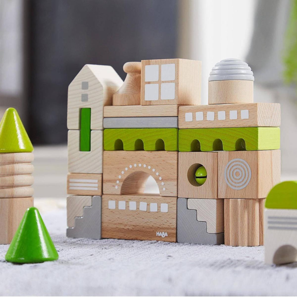 Coburg 28 Piece Wooden Building Blocks - ’Wooden Toy - Baby Kids Kids Adult Baby’