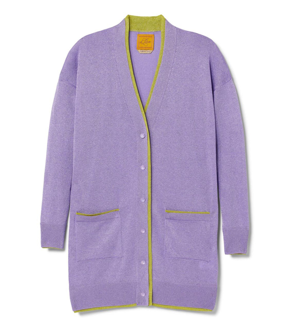 Coco Belted Cardigan - Wisteria Shimmer - Cardigan