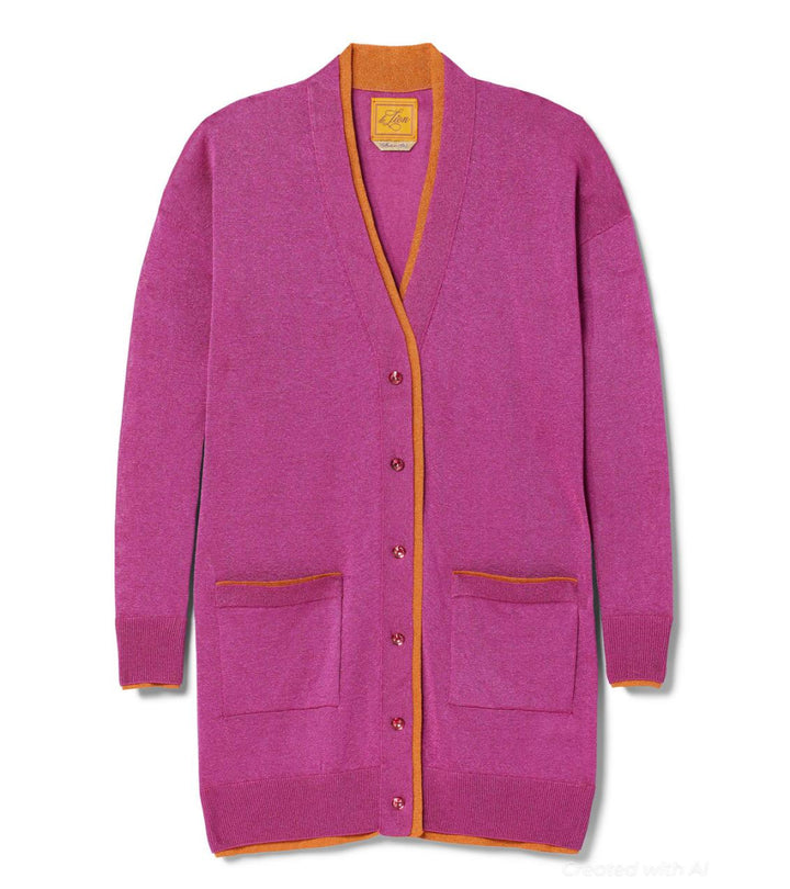 Coco Cardigan - Cerise Shimmer - Cardigan