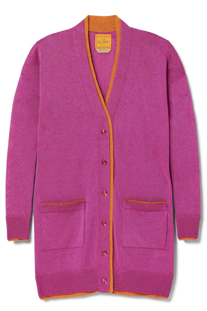 Coco Cardigan - Cerise Shimmer - Cardigan