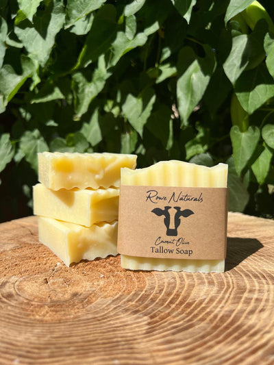 Coconut Olive Tallow Soap - Unscented - 3.5-4.5 oz bar - Soap