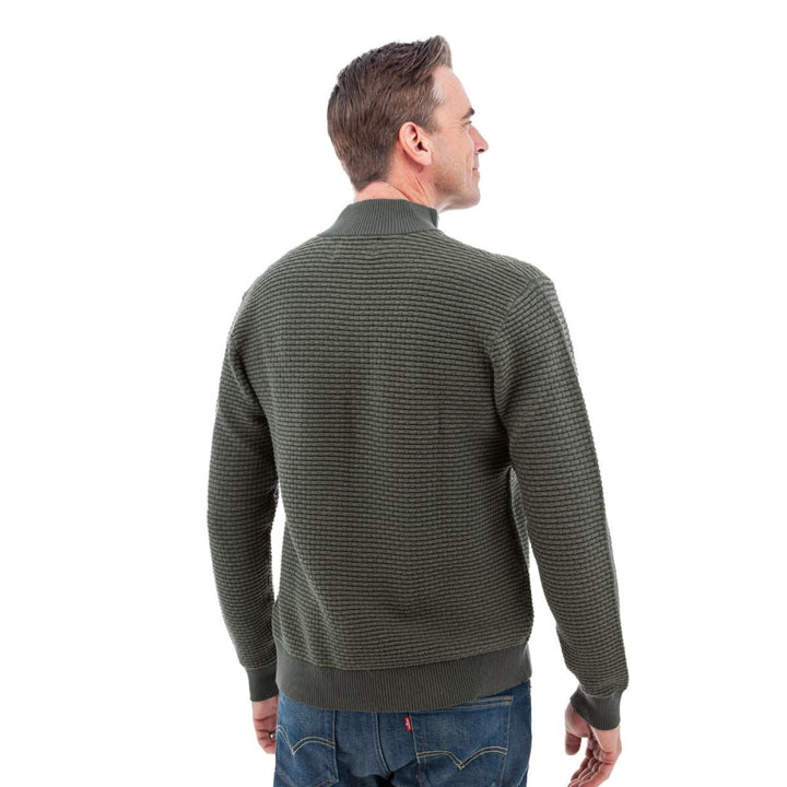 Cody Two Tone Textured Pullover - Thyme - Sweater