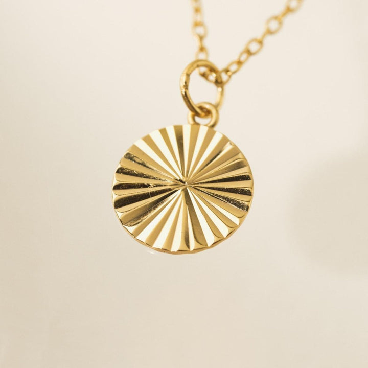 Coin Fluted Necklace - One Size - Necklace