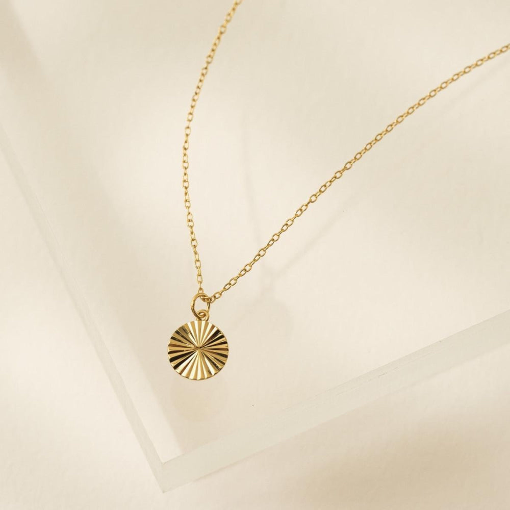 Coin Fluted Necklace - One Size - Necklace
