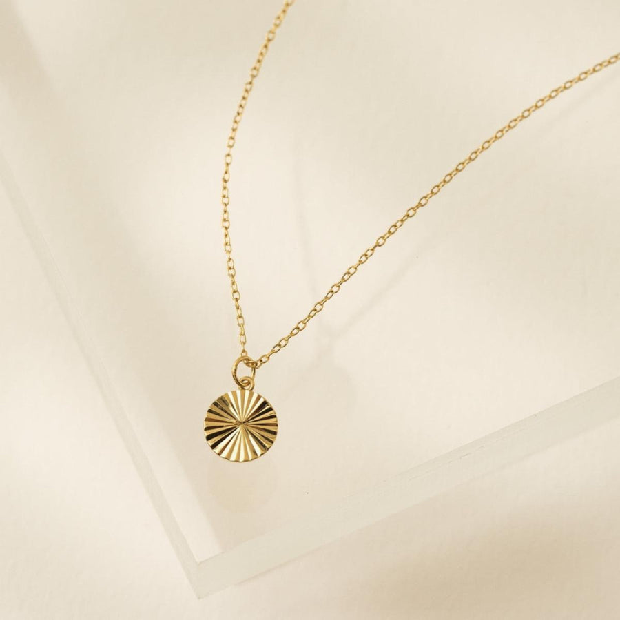 Coin Fluted Necklace - One Size - Necklace