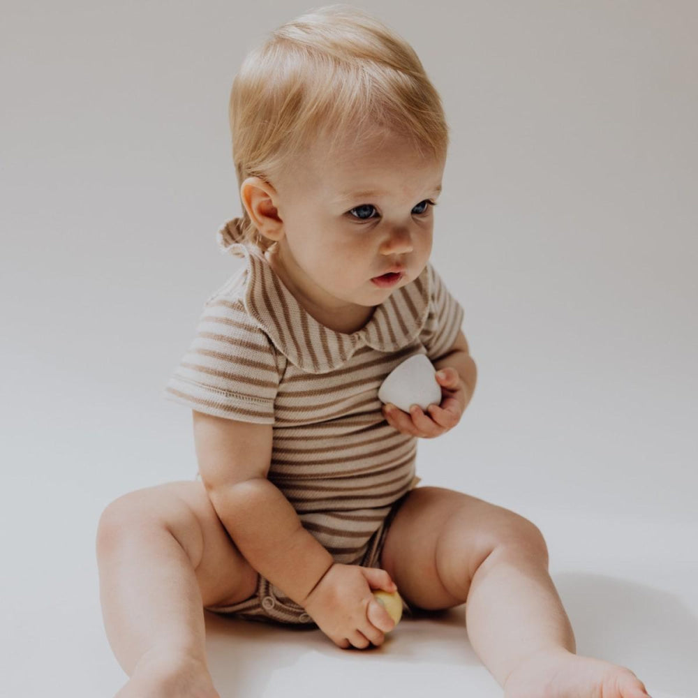 Collar Onesie - Bronze Stripe - Bodysuit