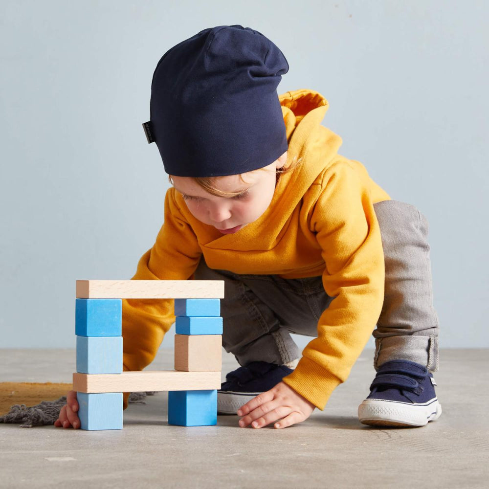Colored Wooden Building Blocks - 46 Piece Set - ’Wooden Toy - Baby Kids Kids Adult Baby’