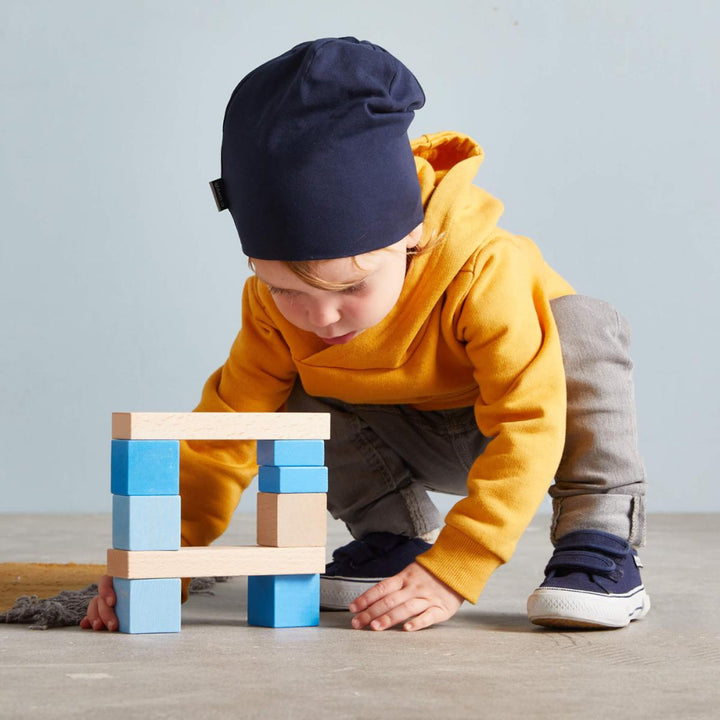 Colored Wooden Building Blocks - 46 Piece Set - ’Wooden Toy - Baby Kids Kids Adult Baby’