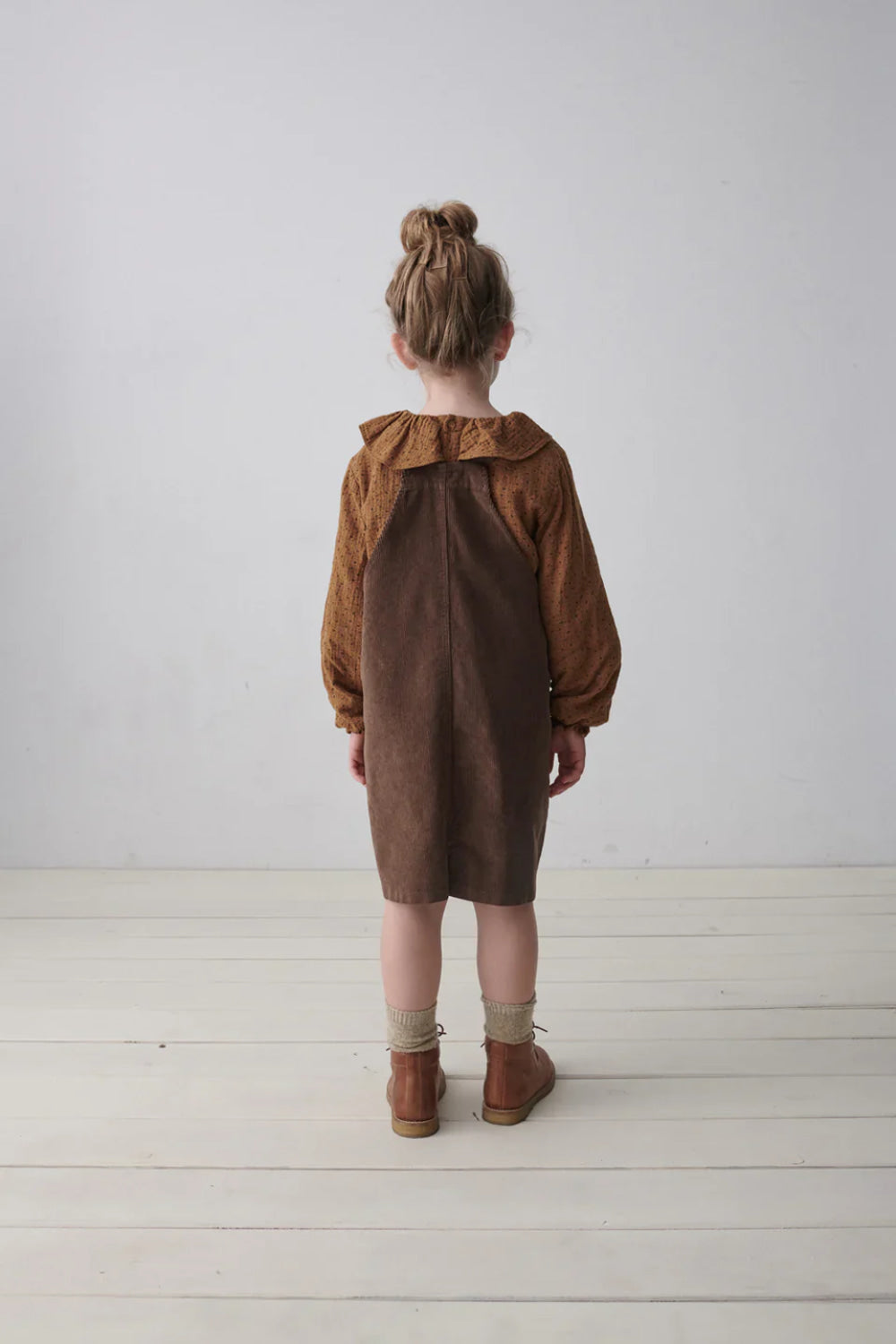 Comfort corduroy pinafore dress - Brown - Pinafore