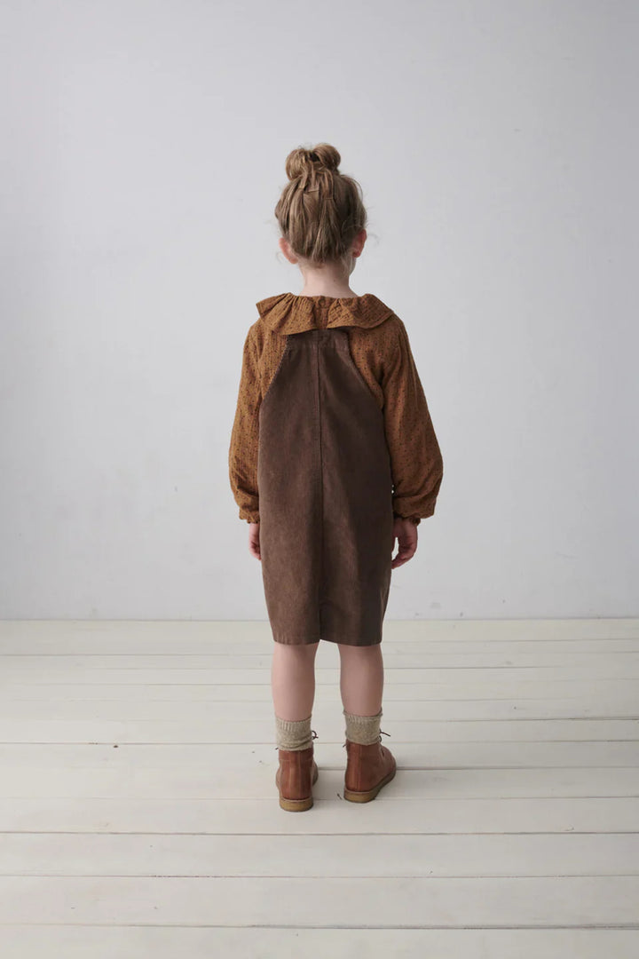 Comfort corduroy pinafore dress - Brown - Pinafore