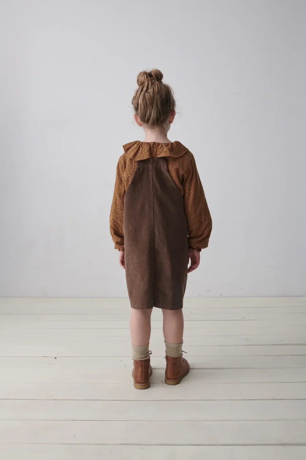 Comfort corduroy pinafore dress - Brown - Pinafore
