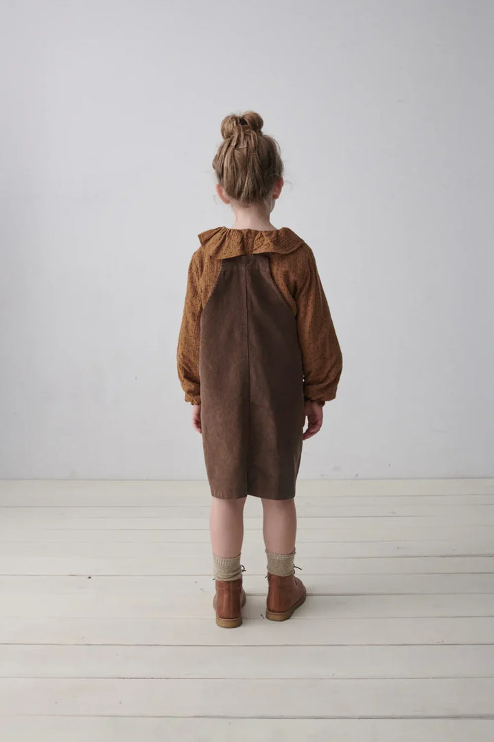 Comfort corduroy pinafore dress - Brown - Pinafore