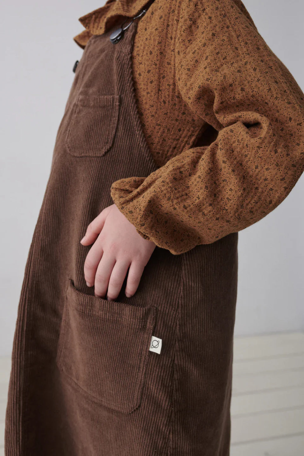 Comfort corduroy pinafore dress - Brown - Pinafore