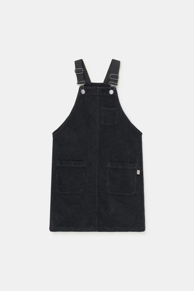 Comfort corduroy pinafore dress - Dark grey - Pinafore