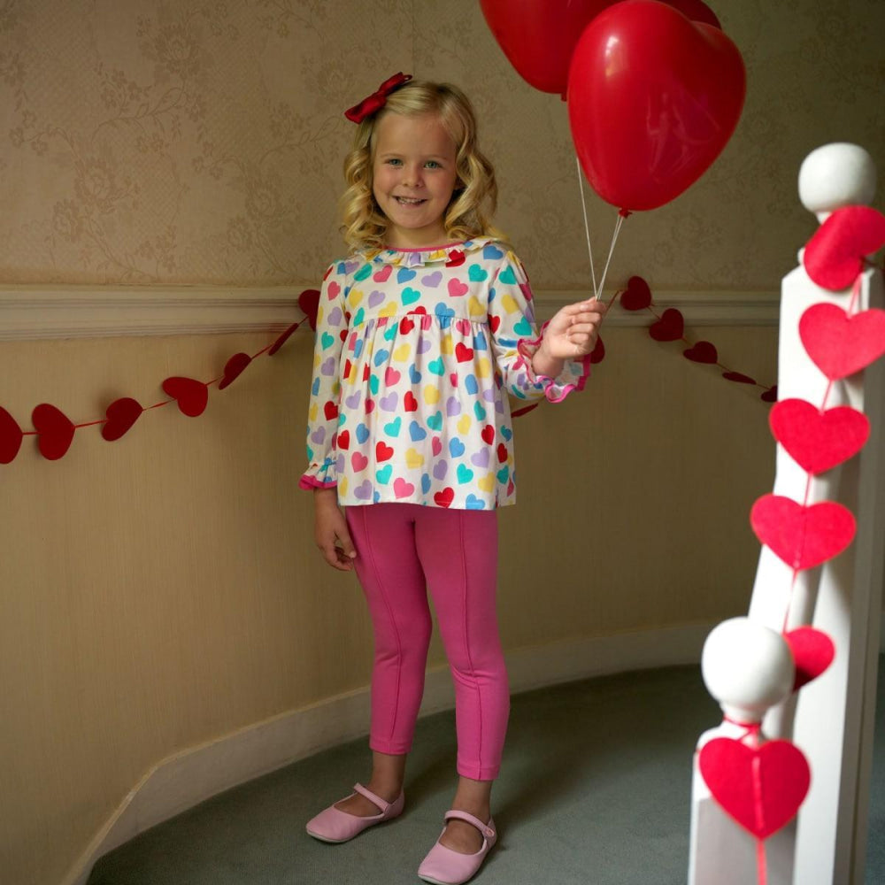 Confetti Heart Blouse & Legging Set - Blouse