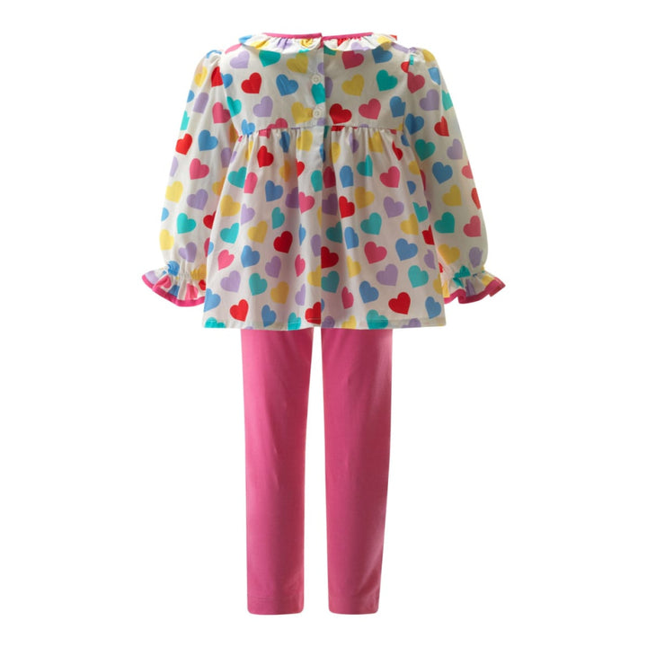 Confetti Heart Blouse & Legging Set - Blouse