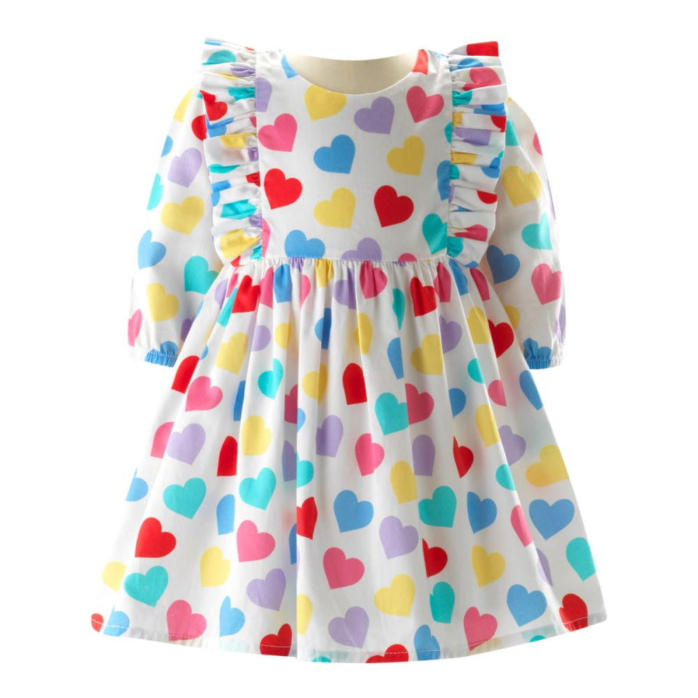 Confetti Heart Frill Dress & Bloomers - Dresses