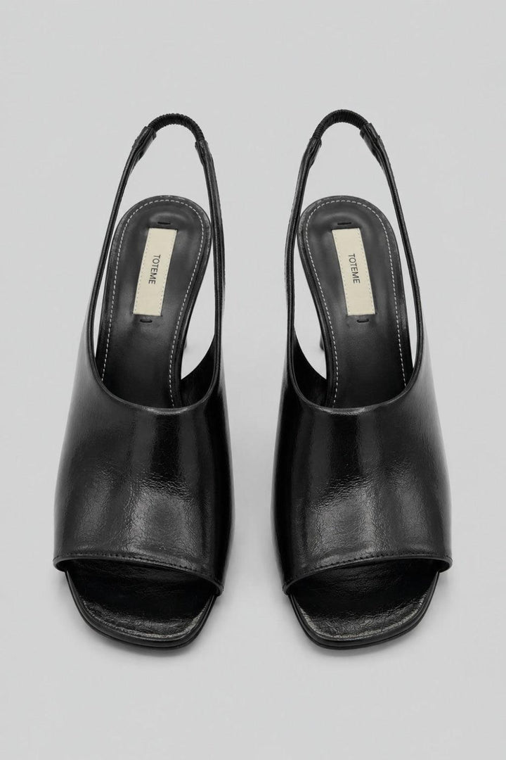 Contour Naplack Slingback Pumps - Black - 6 - Pumps