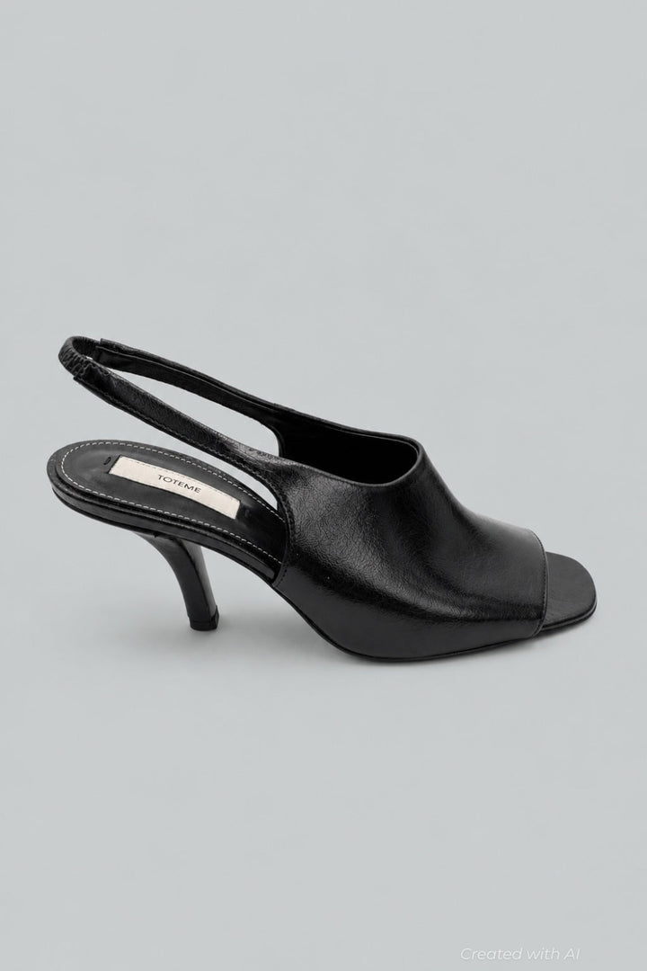 Contour Naplack Slingback Pumps - Black - 6 - Pumps