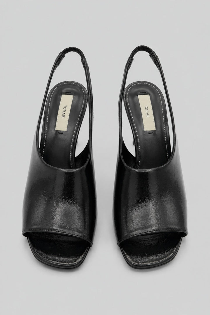 Contour Naplack Slingback Pumps - Black - 6 - Pumps