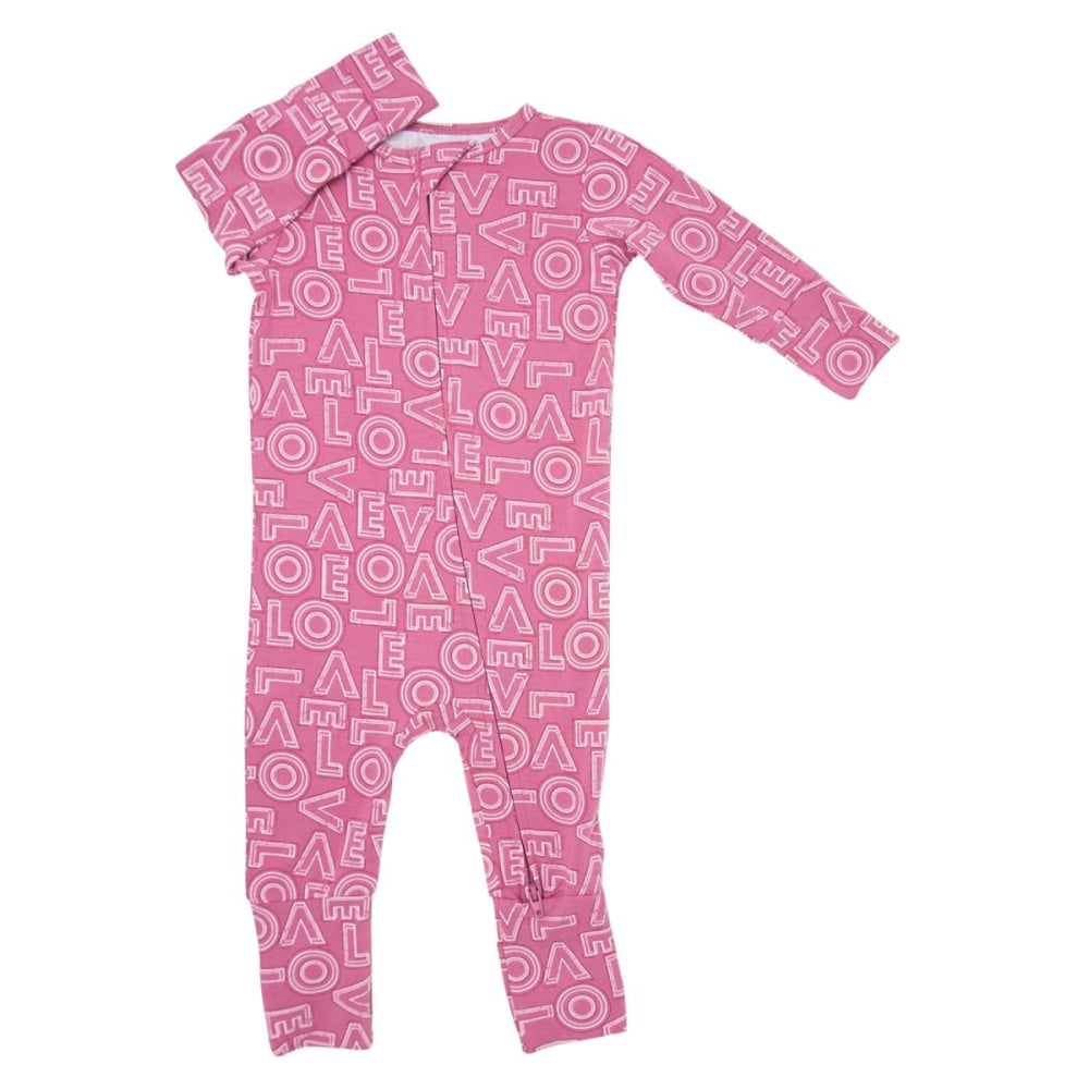 Convertible Romper - All You Need Is Love French Rose - Onesie