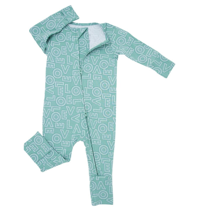 Convertible Romper - All You Need Is Love Green - Onesie