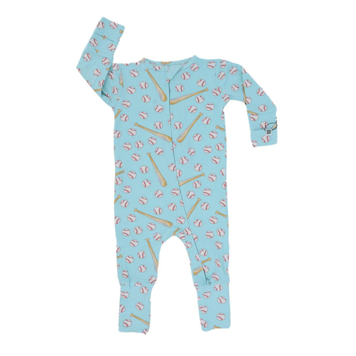 Convertible Romper - Little Slugger Aqua - Onesie
