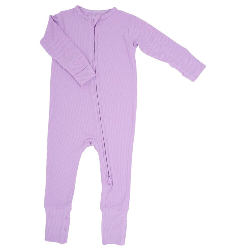 Convertible Romper - Lupine Purple Ribbed - Onesie