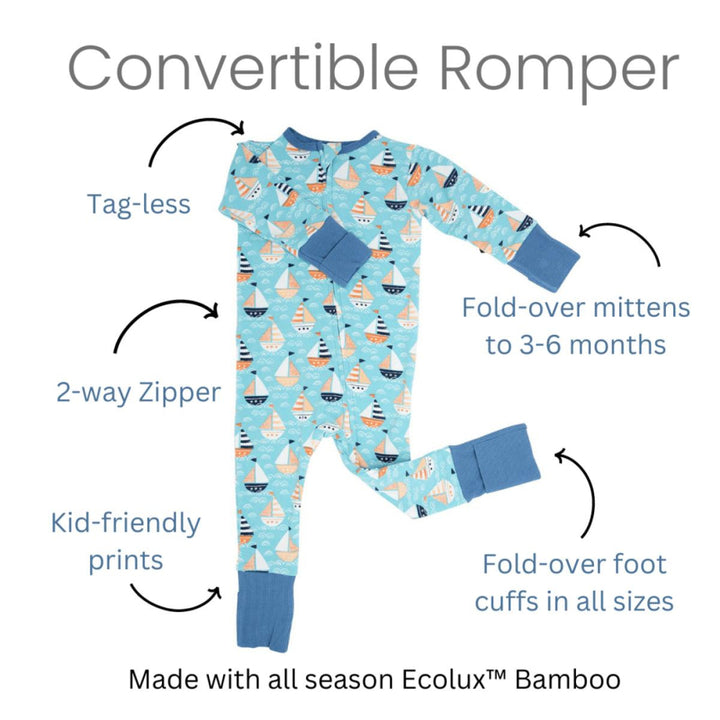 Convertible Romper - Panda - Onesie