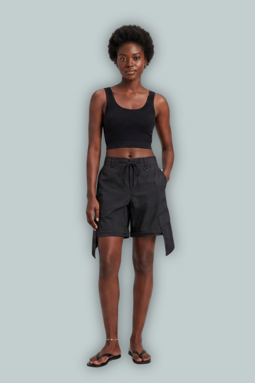 GAP × BÉIS Convertible Cargo Barrel Pants - Black
