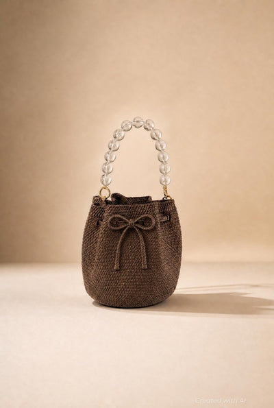 Coqueta Iraca Basket Bucket Bag - Brown - One Size - Bucket Bag
