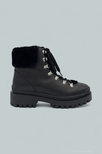 Coralie Ankle Boots - Black Nappa - 8 - Boots