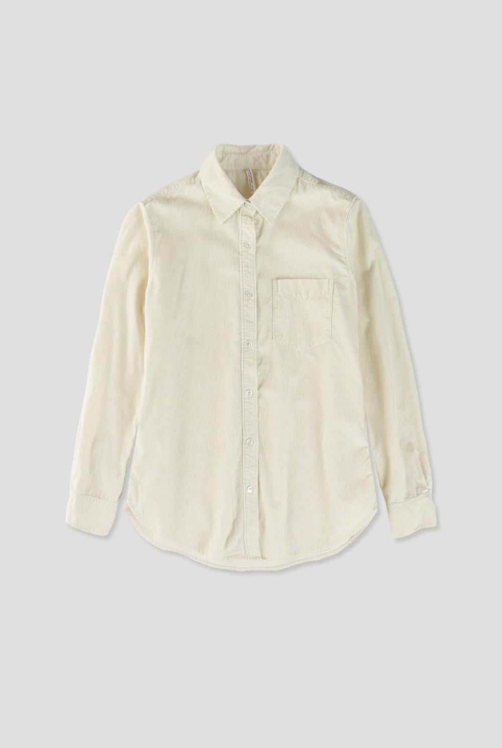 Corduroy Basic Shirt - Ivory - Button Down Shirt