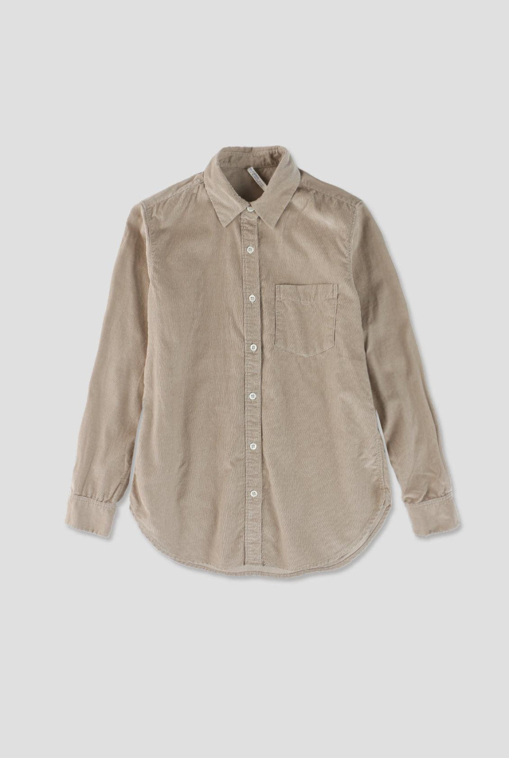 Corduroy Basic Shirt - Taupe - Button Down Shirt