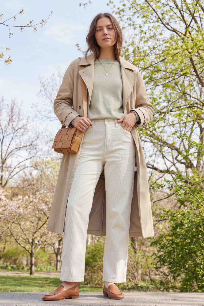 Corduroy Carpenter Pant - Winter White - Pants